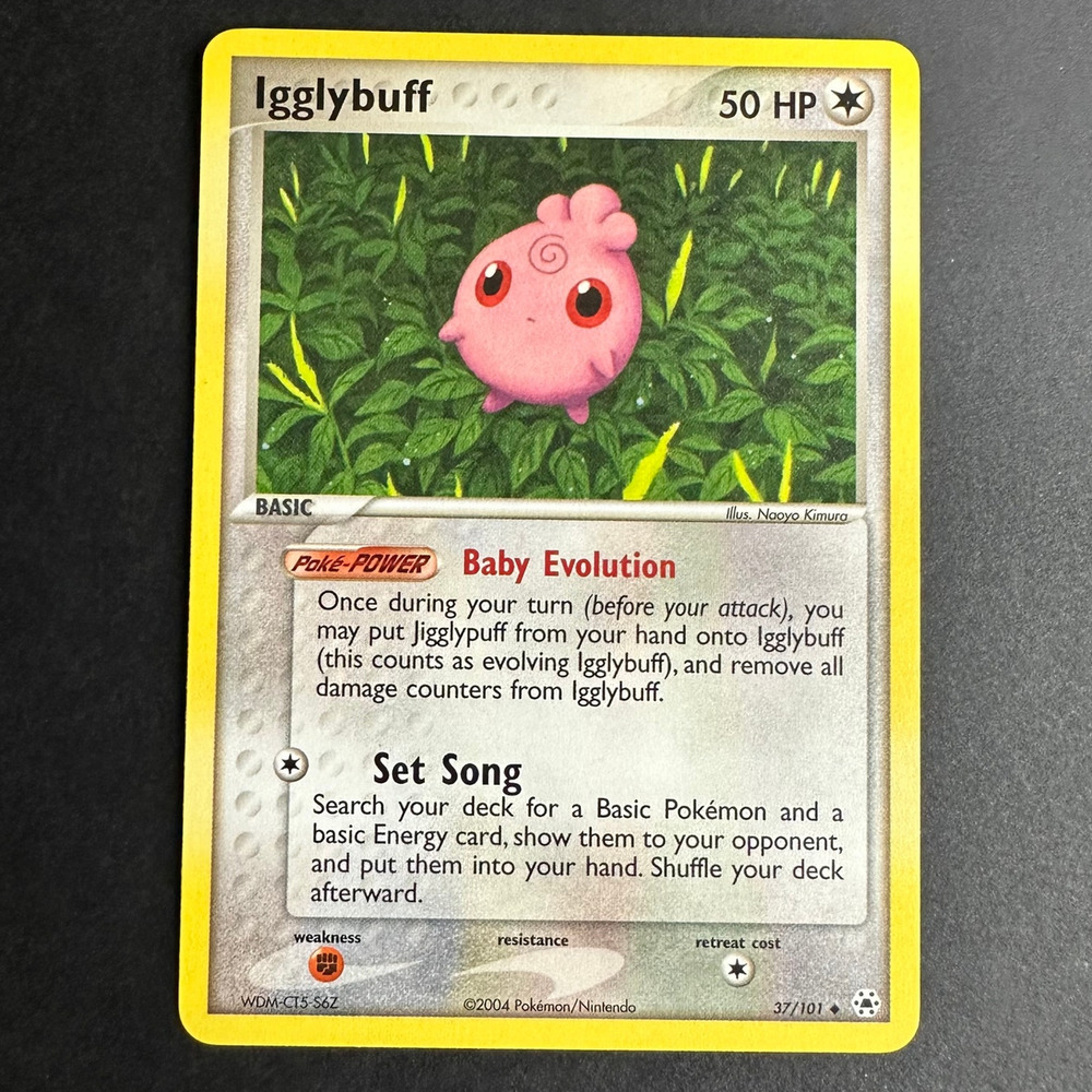 Pokemon TCG Igglybuff EX Hidden Legends 37/101 Uncommon Normal NM